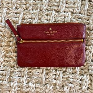 Small maroon Kate Spade coin purse/wallet